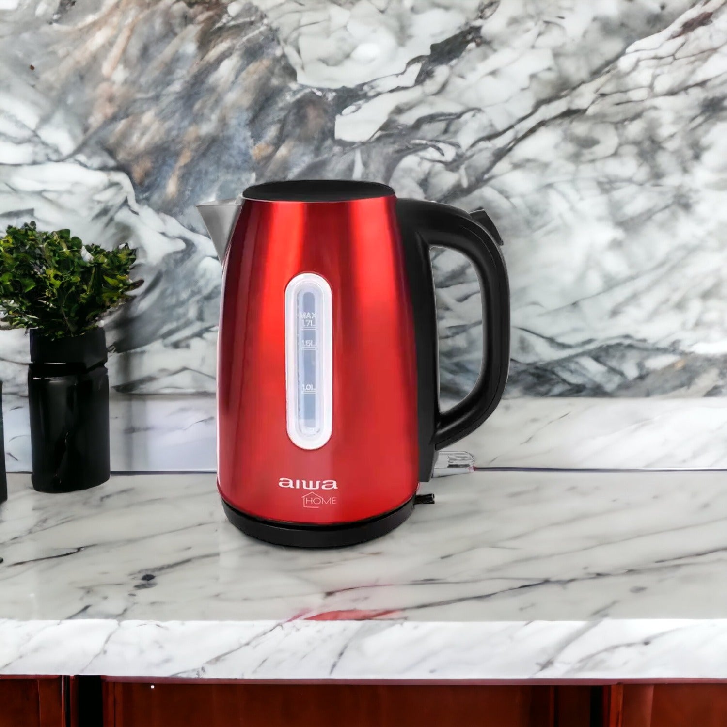 Hervidor de Acero Inoxidable Tipo Tetera Aiwa 1.7L /2200W RD
