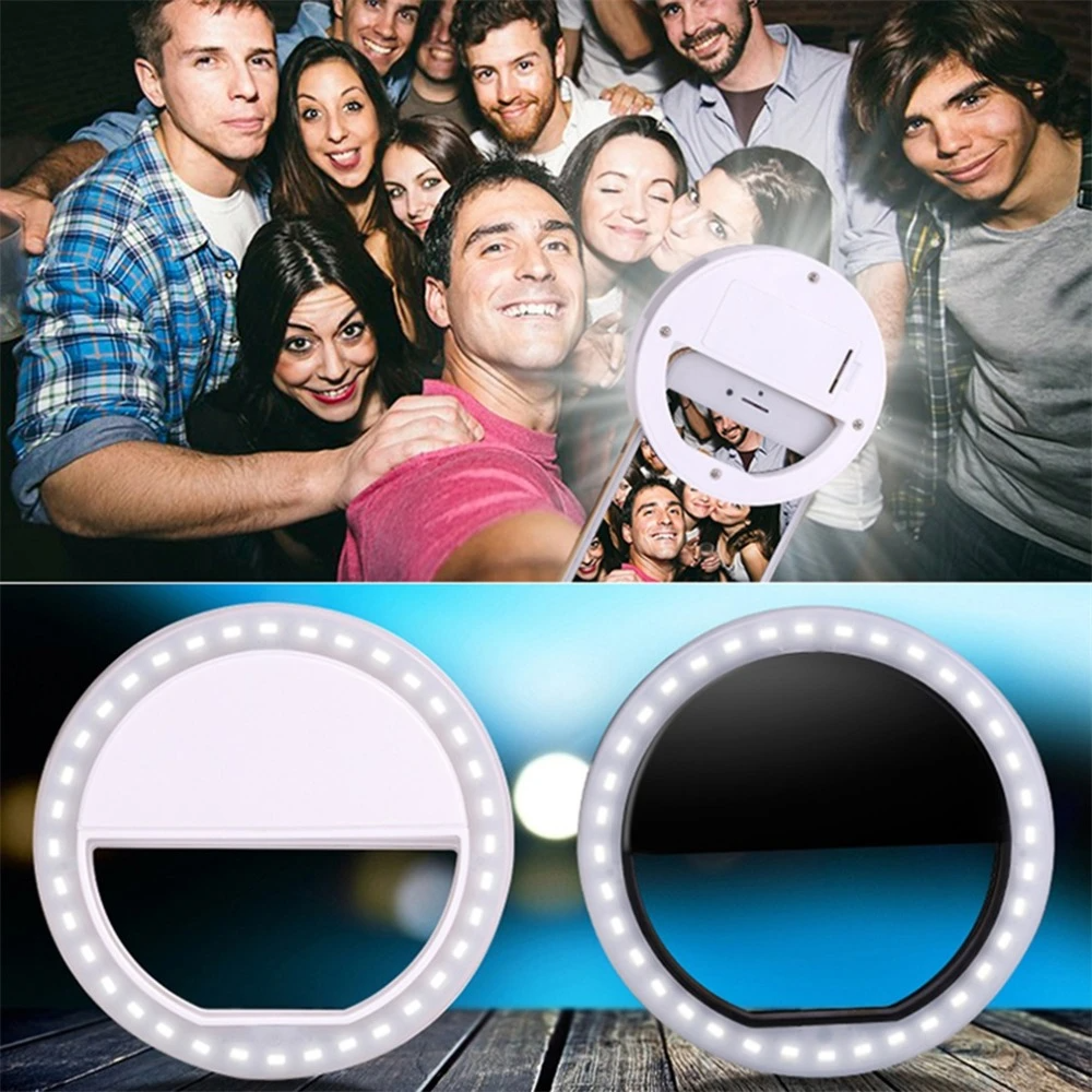 Aro Anillo de Luz Recargable Para Smartphone de Alto Brillo