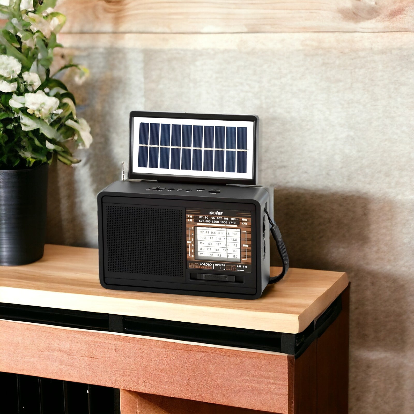 Radio Solar AM y FM Multibandas con Bluetooth IRT RPSOLAR