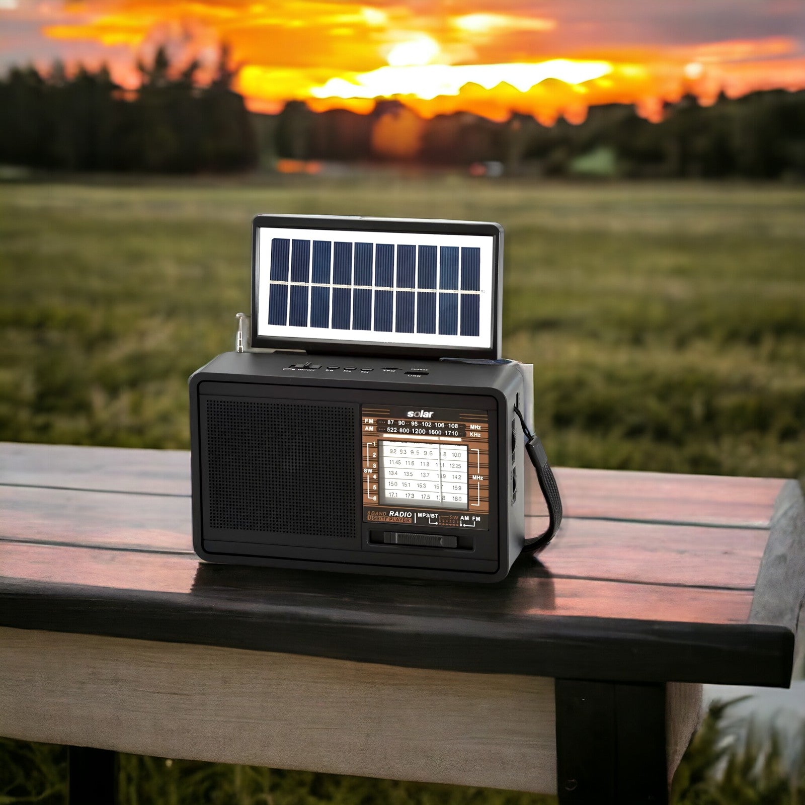 Radio Solar AM y FM Multibandas con Bluetooth IRT RPSOLAR