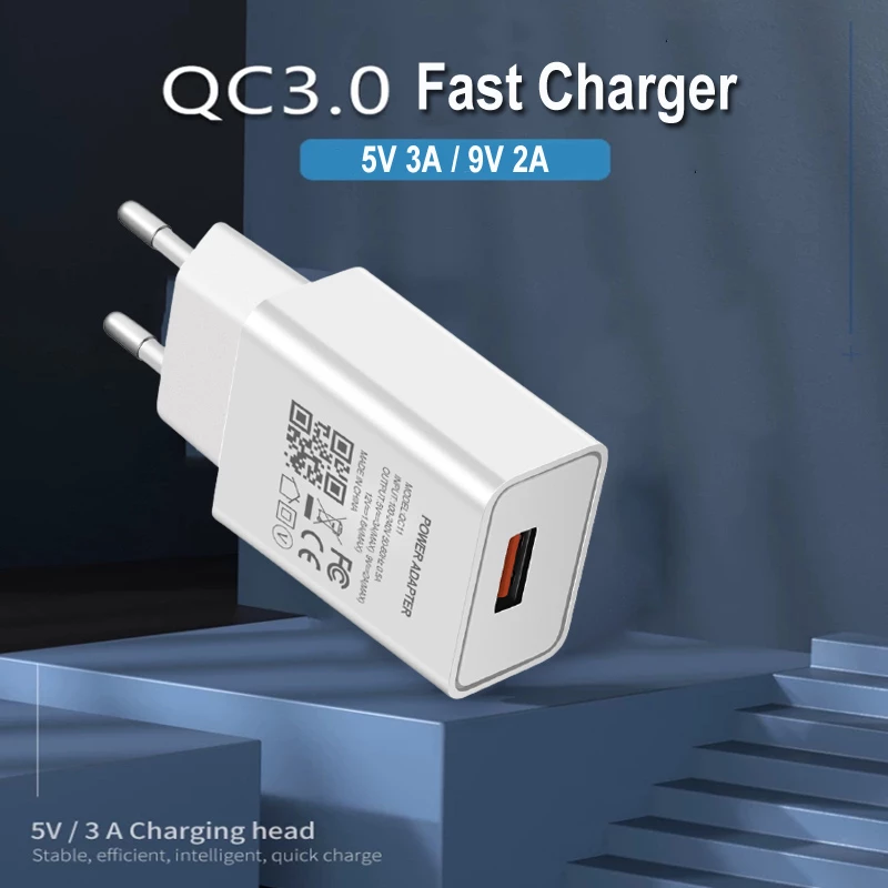 Cargador Micro USB Quick Charge 3.0 18W 3A SEC + Cable U206Q