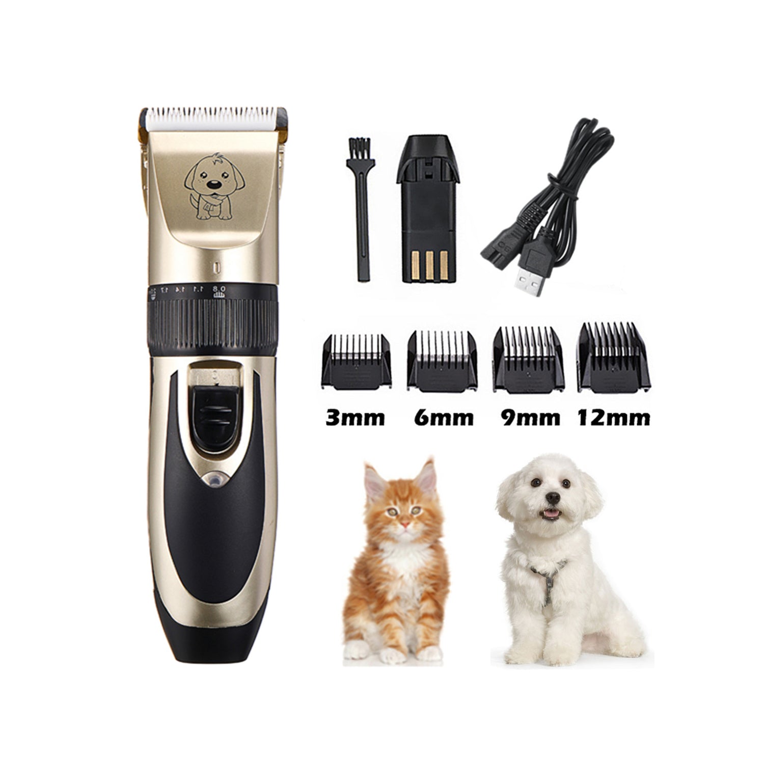 Cortadora de Pelo para Perros y Gatos con Accesorios DBG013