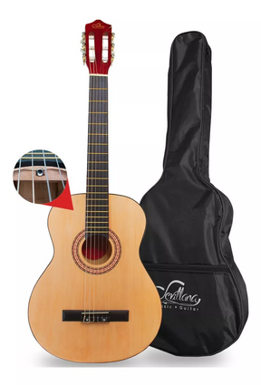 Guitarra Clásica Sevillana 39” Natural con Alma + Funda 8446