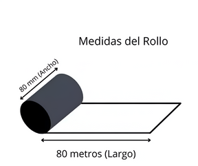 Rollo Térmico 80X80mm (Pack 10 Unidades) Premium Quality 59G