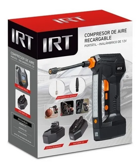 Inflador De Neumaticos Irt Recargable De Alta Potencia