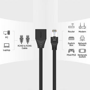 Extensor de Cable de Red CAT6 Macho a Hembra 3M 1000Mbps