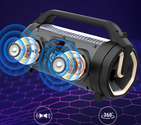 Parlante Bazuca IRT Bluetooth FM LED con Micrófono 30 RMS