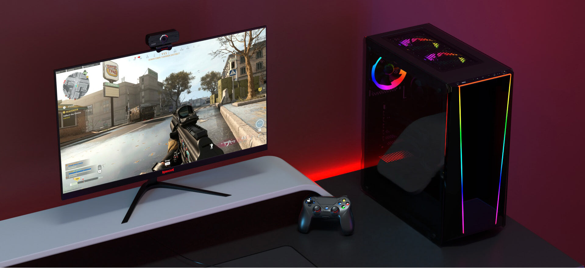 Gabinete Redragon Gamer Tailgate Vidrio Templado Full Rgb