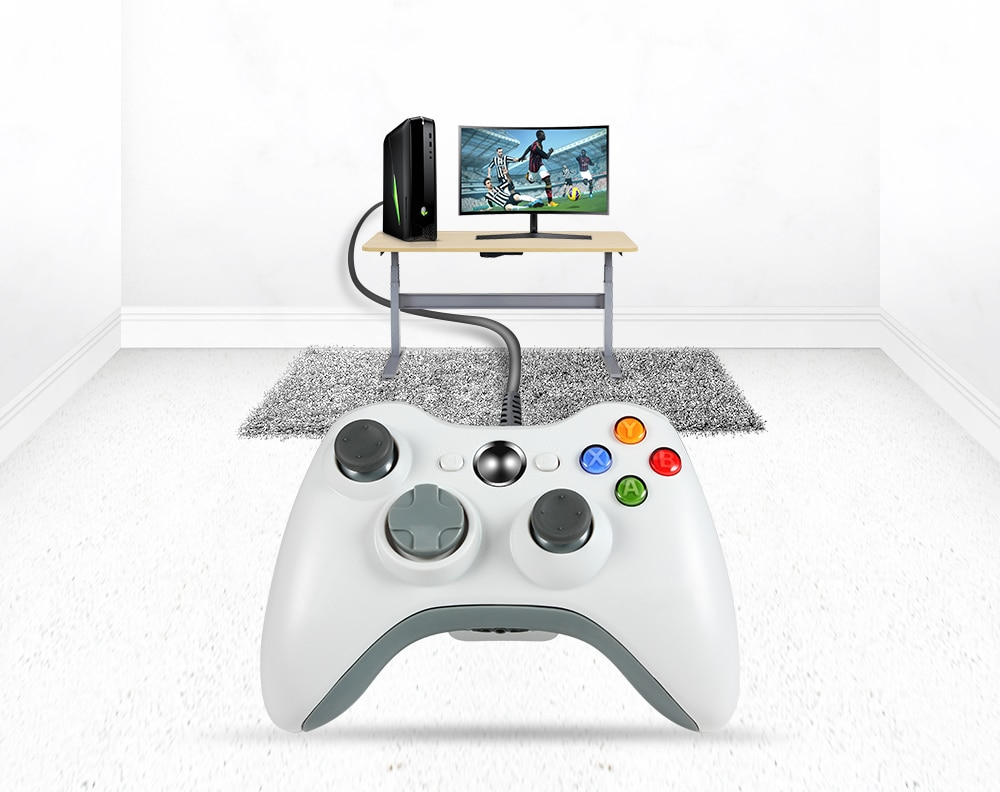 Joystick USB para XBOX 360 & PC Wired Edition X-360 White