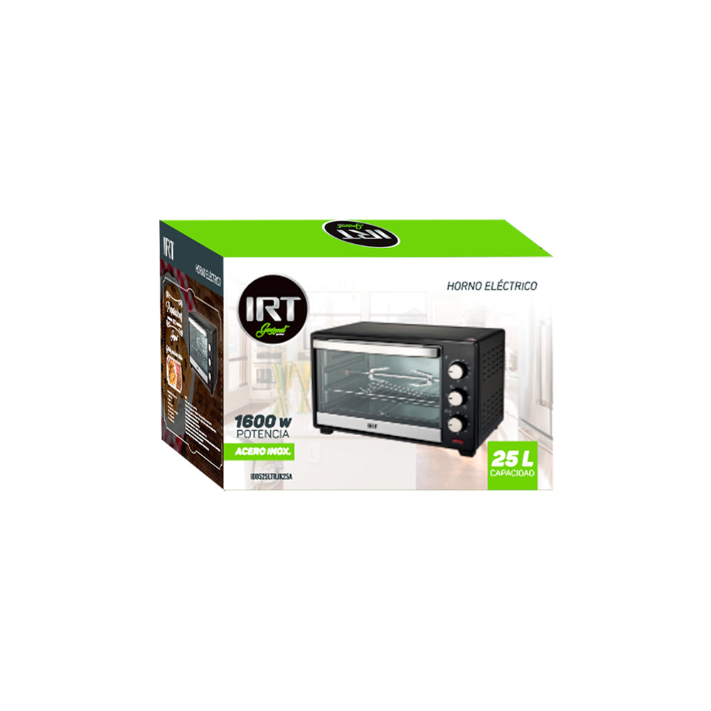 Horno IRT con Espiedo Multifuncional 25L 1600W + Accesorios