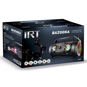 Parlante Bazuca IRT Bluetooth FM LED con Micrófono 30 RMS