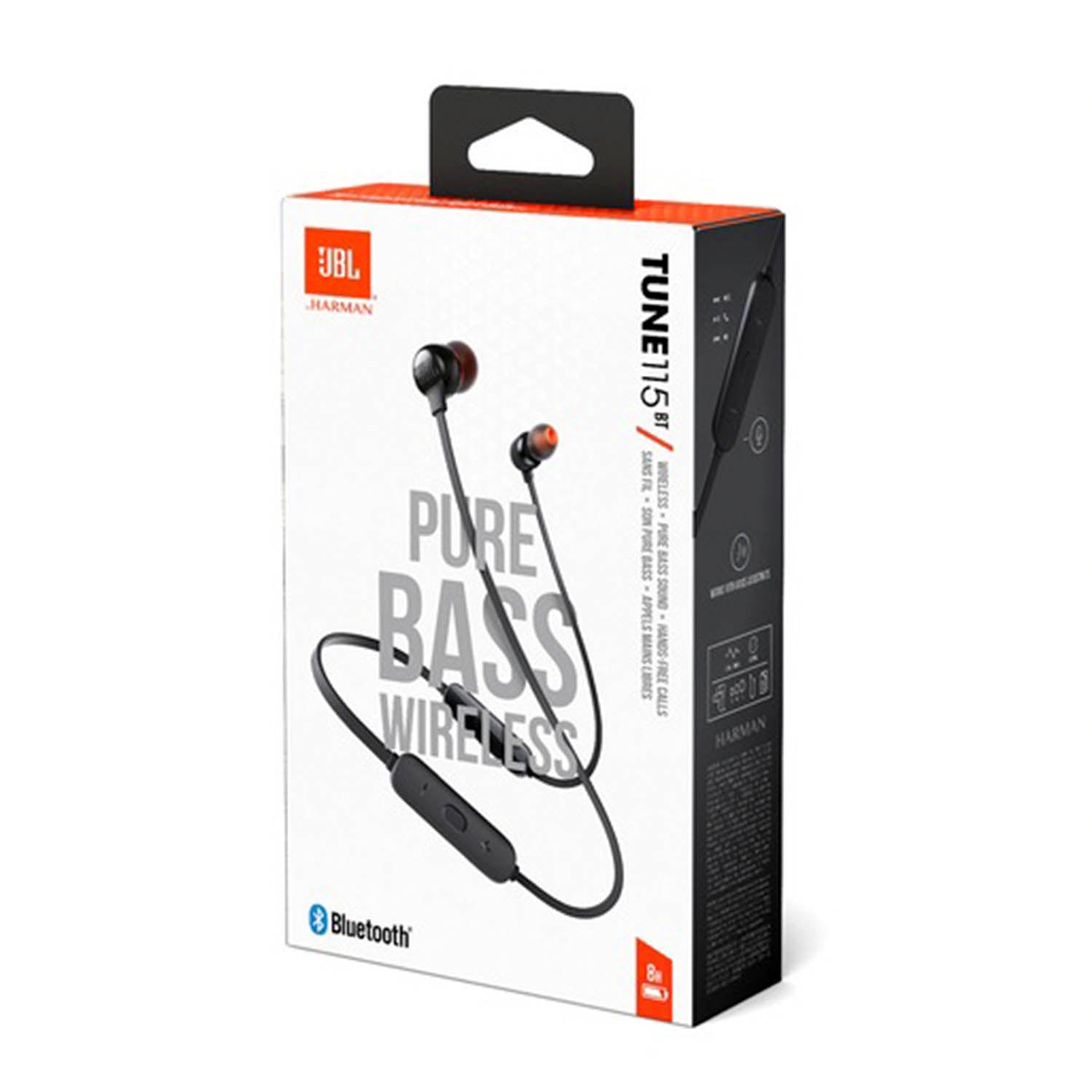 Audífonos JBL Bluetooth T115BT Negro High Bass Multipunto 8H