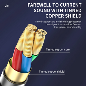 Cable De Audio Premium 1x1 Acordonado con Conector en 90° 3M