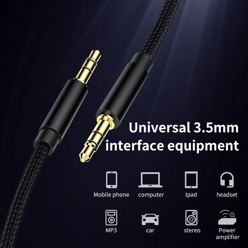 Cable De Audio Premium 1x1 Acordonado con Textil 1.8m HiFI