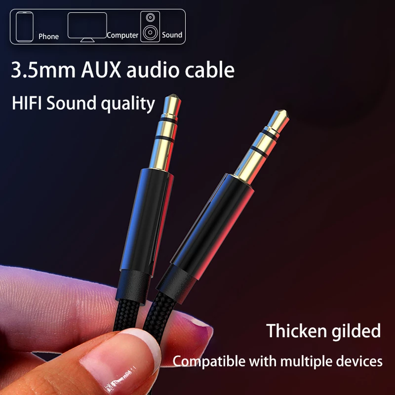 Cable De Audio Premium 1x1 Acordonado con Textil 1.8m HiFI