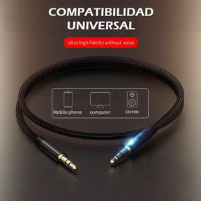 Cable De Audio Premium 1x1 Acordonado con Textil 1.8m HiFI