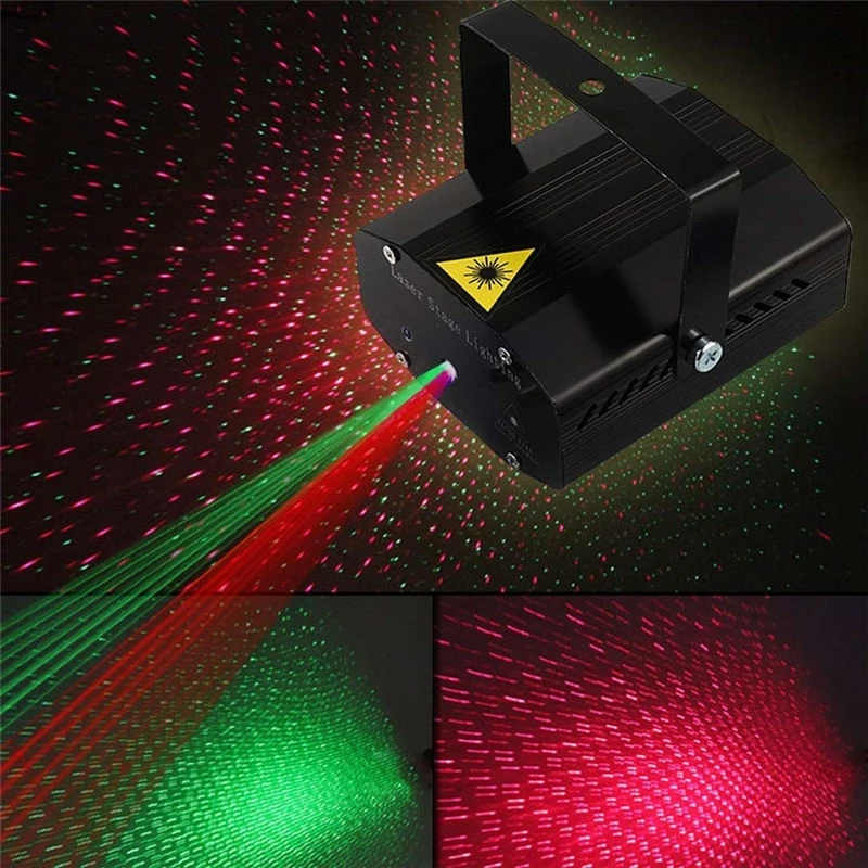 Luces Laser para Fiestas RGB Con Sensor Rítmico LED08