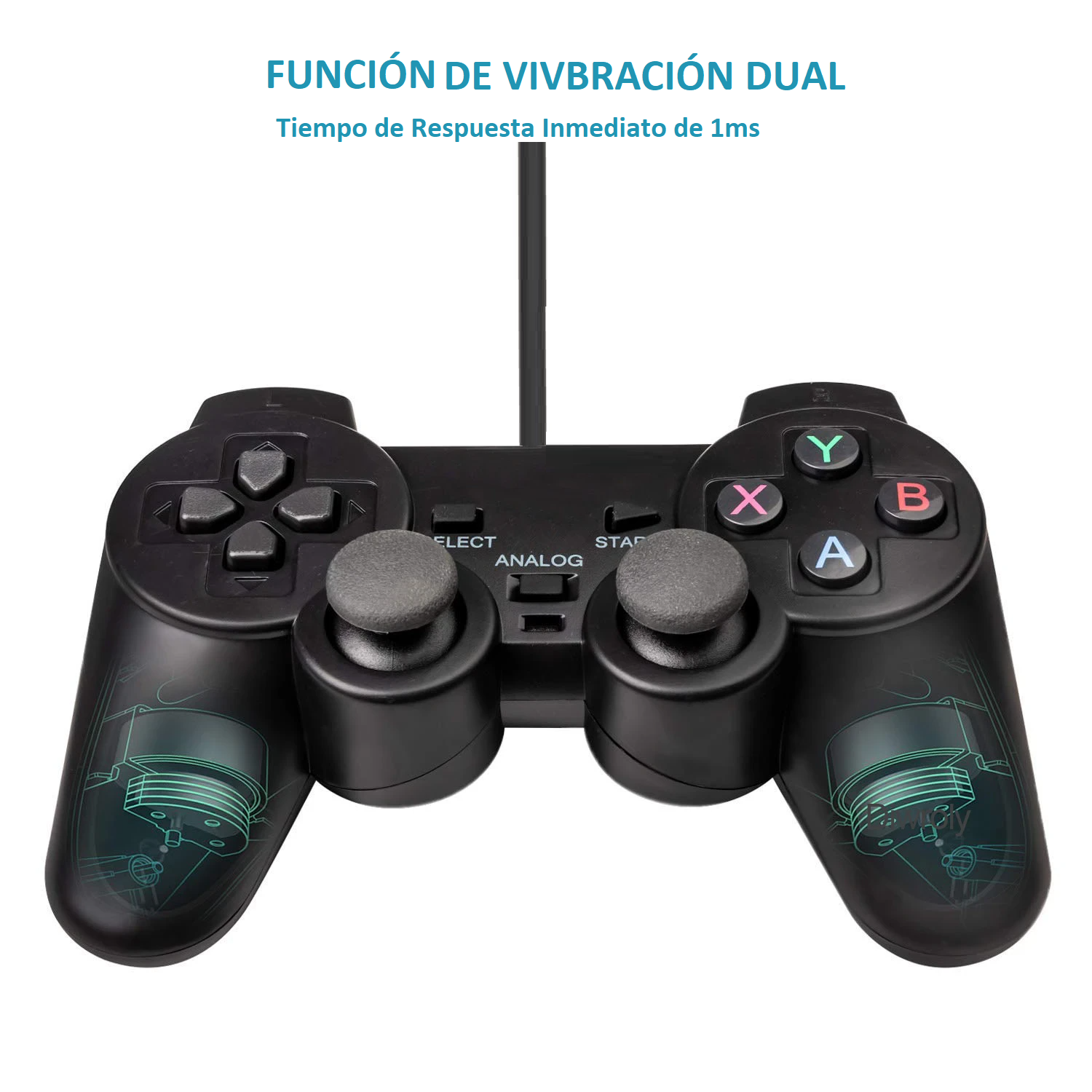 Gamepad USB con Análogos Black Deluxe DBC1001