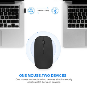 Mouse Inalámbrico Dual Bluetooth + USB 2G Recargable RGB BK