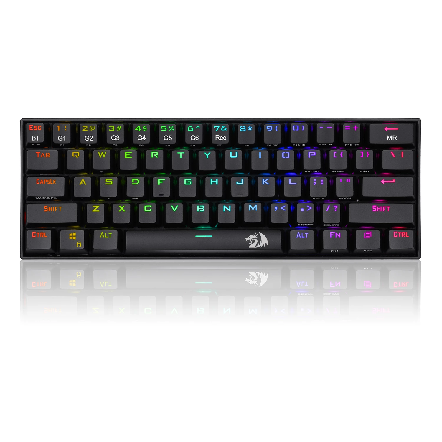 Teclado Gamer Inalámbrico BT Redragon Mecánico Draconic