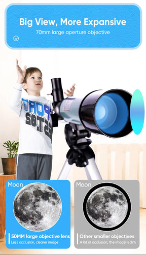 Telescopio Astronómico Monocular 90X HD de Aluminio TL-070
