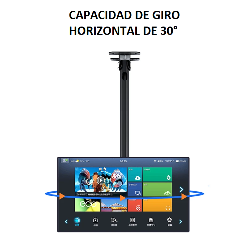 Soporte de TV para Techo Giratorio Ajustable de 32" A 70"