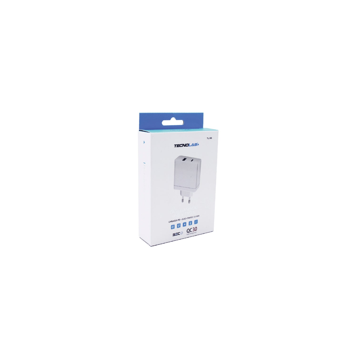 Cargador Pared USB C Ultra Rápido 36W Power Delivery + USB