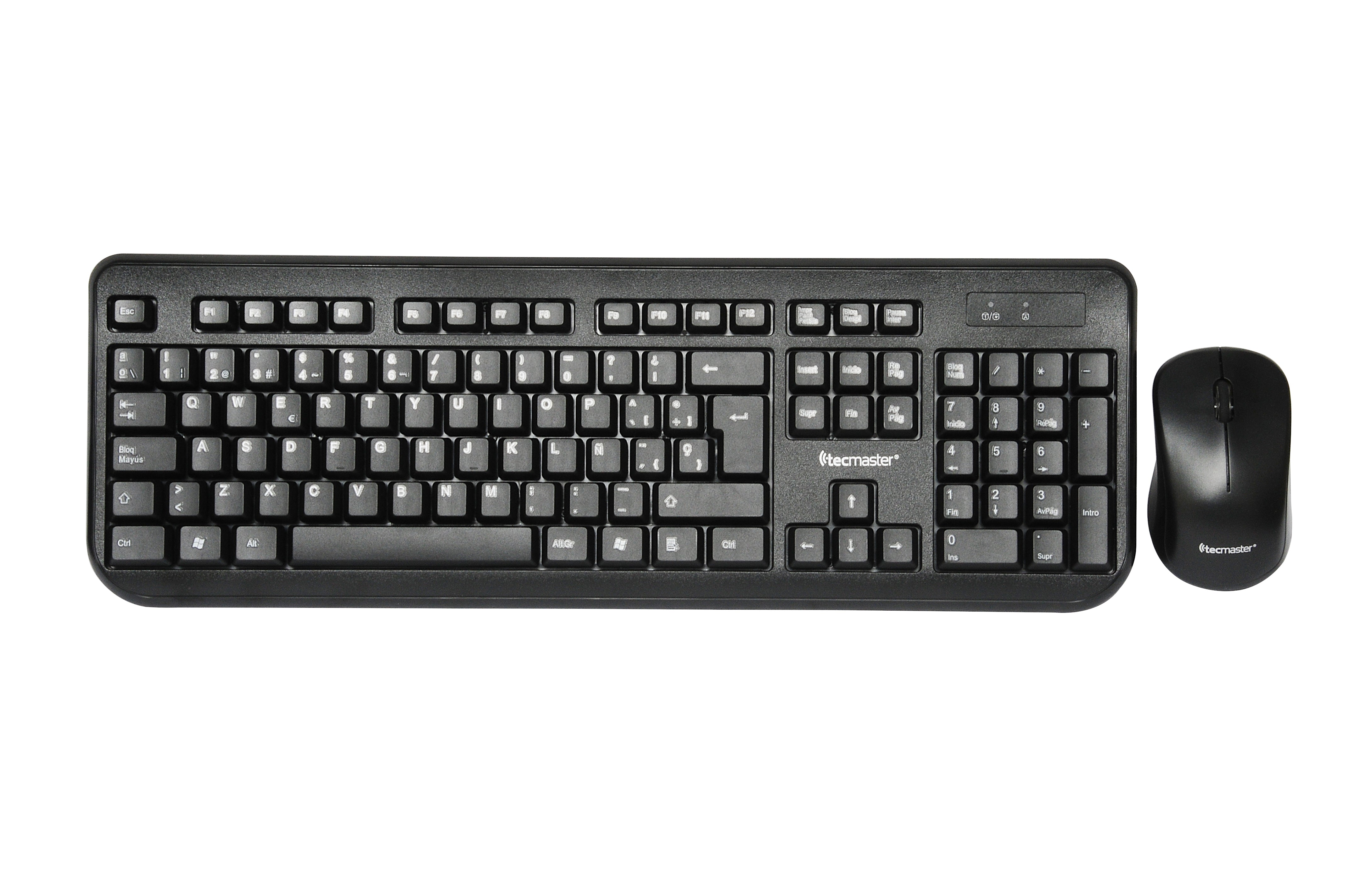 Kit Mouse y Teclado Inalambrico Tecmaster Black 3753