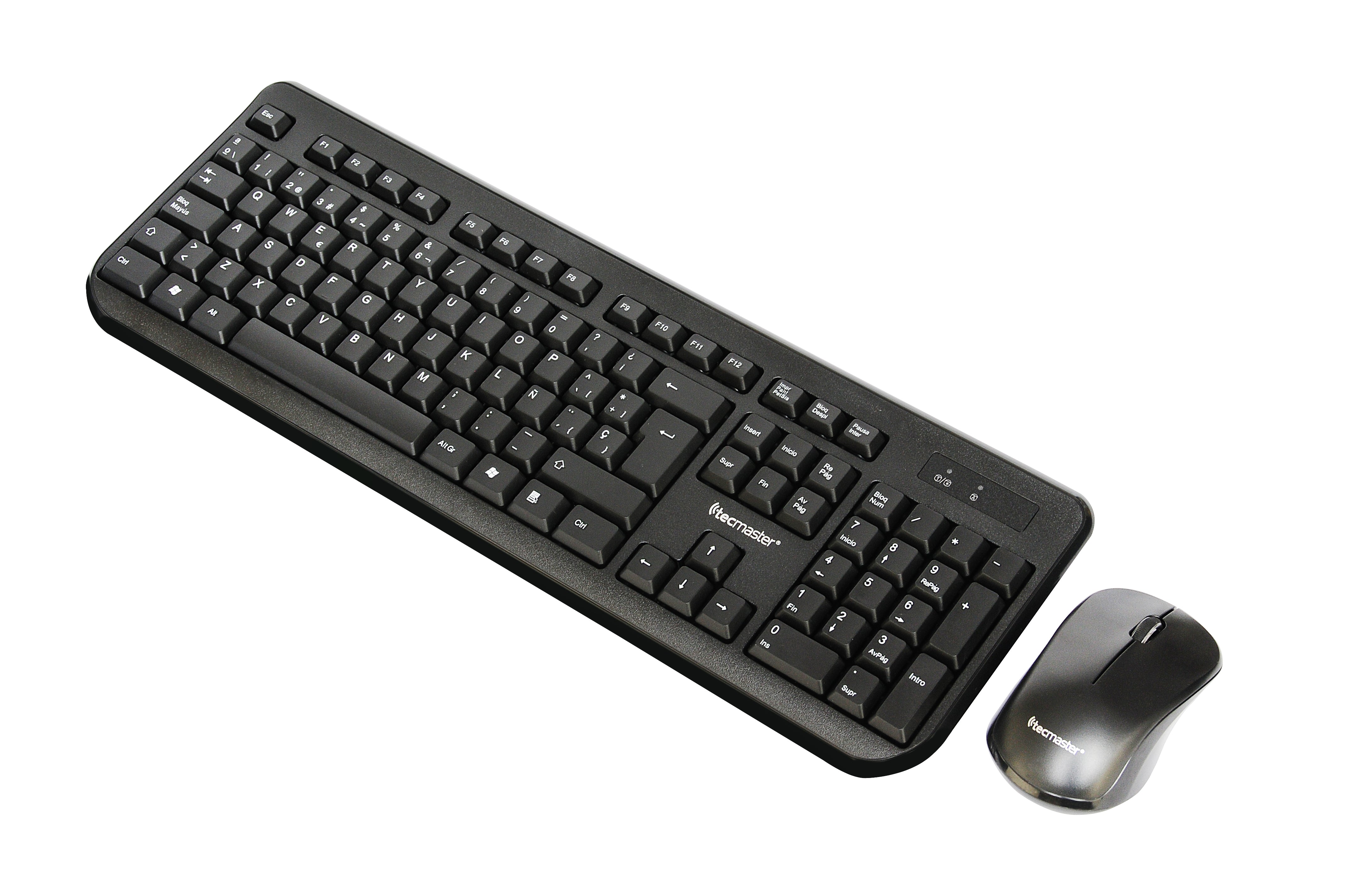 Kit Mouse y Teclado Inalambrico Tecmaster Black 3753