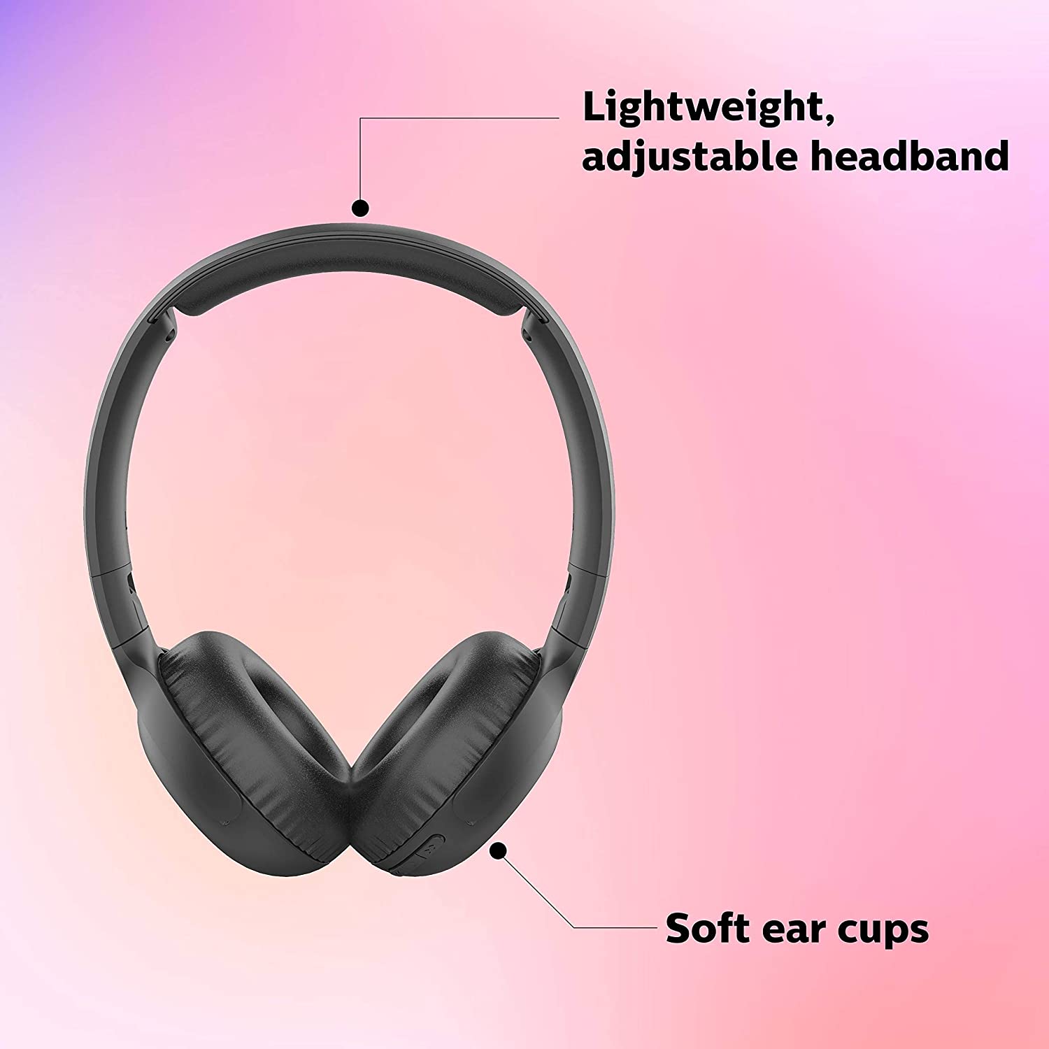 Audífonos Bluetooth Philips Plegable 15h Autonomía TAUH202BK