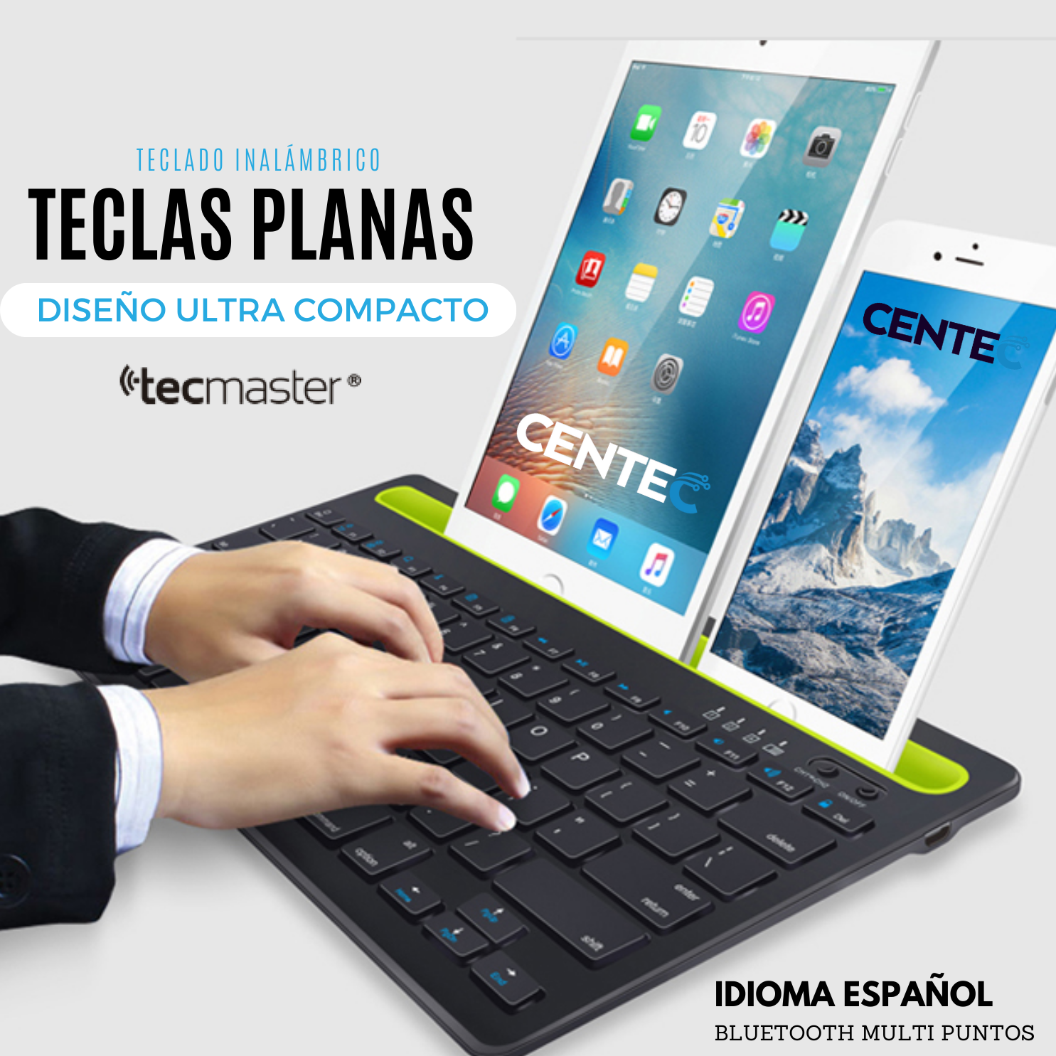 Teclado Inalámbrico Bluetooth Multi Plataformas Recargable