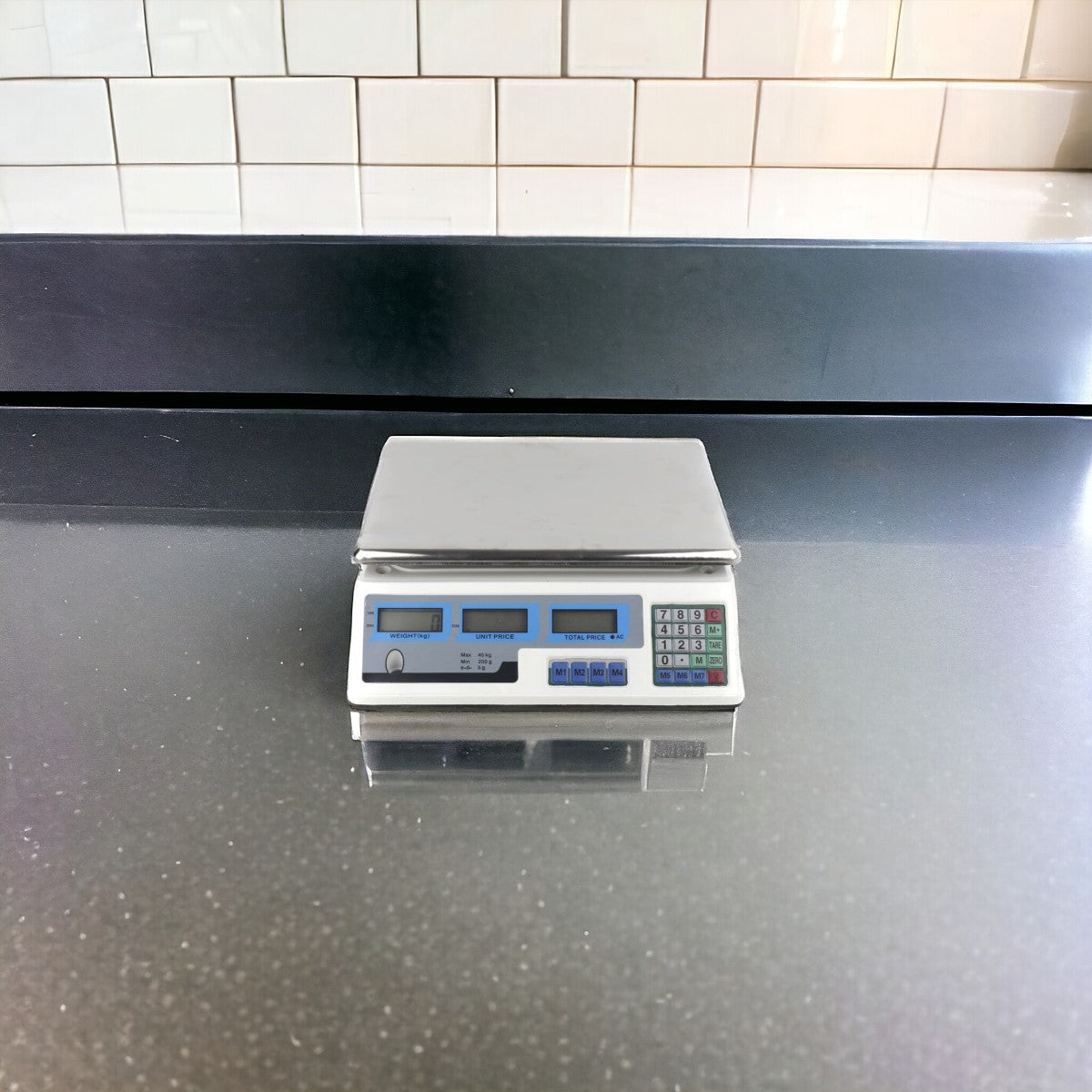 Pesa Balanza Digital de Almacén Recargable 40 KG Inoxidable