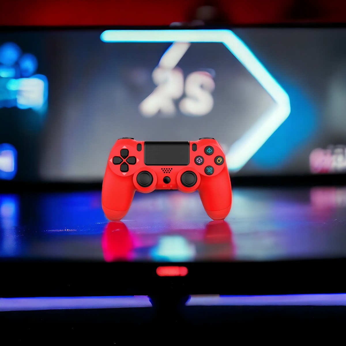 Gamepad Inalambrico Tecnolab Multiplataformas Bluetooth Rojo