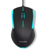 Mouse Philips Multiuso de 7 Botones Retro Iluminado SPK9314