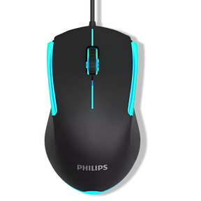 Mouse Philips Multiuso de 7 Botones Retro Iluminado SPK9314