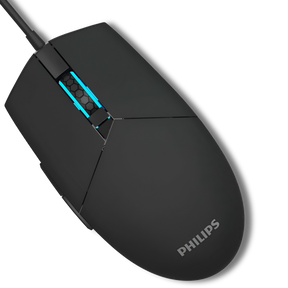 Mouse Philips Multiuso de 6 Botones Retro Iluminado SPK9304