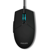 Mouse Philips Multiuso de 6 Botones Retro Iluminado SPK9304