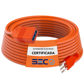 Extensión Eléctrica 15 Metros SEC XT49/ 2500W/ 10A Naranjo