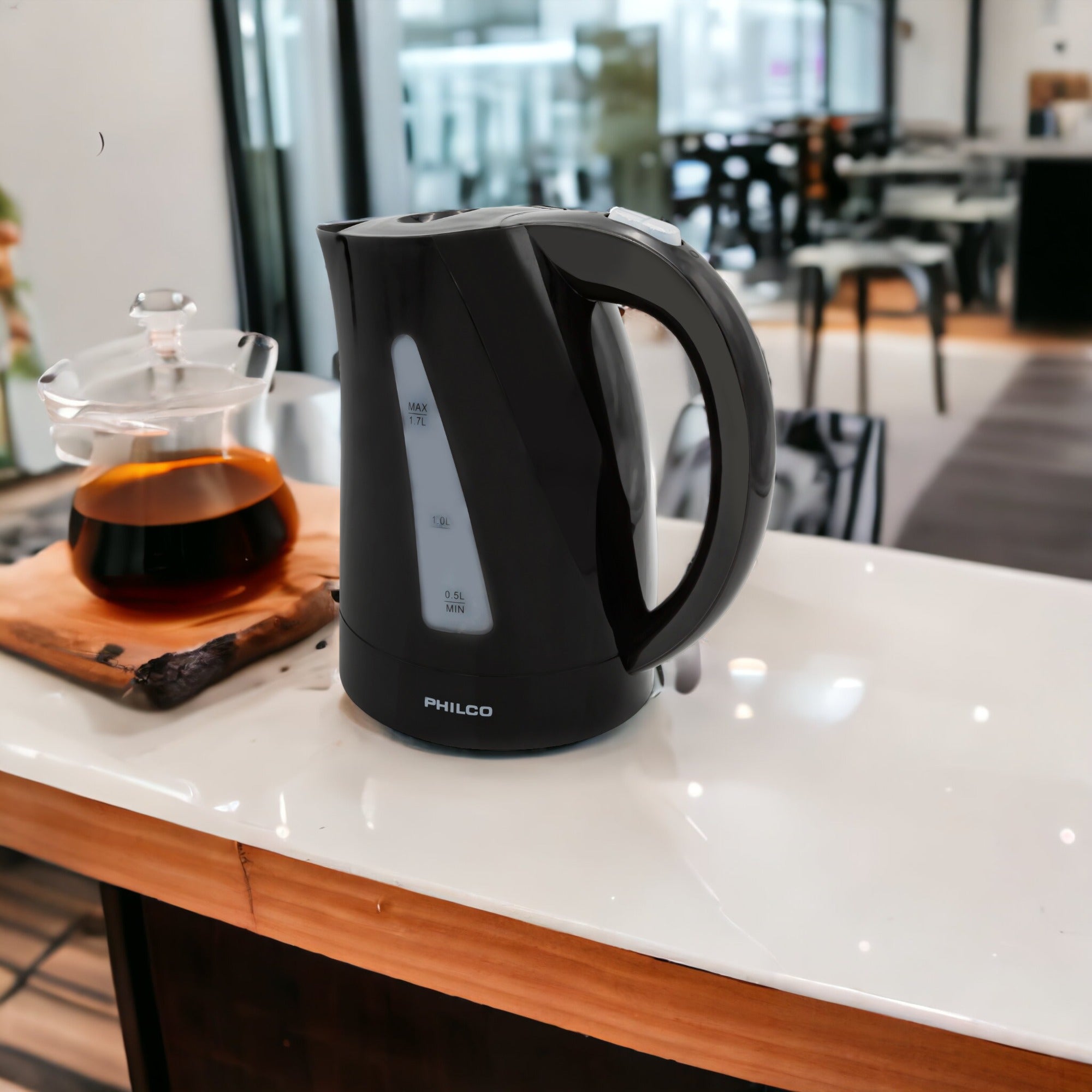 Hervidor Eléctrico Philco 1.7L 2200W K-17BK + Base Giratoria