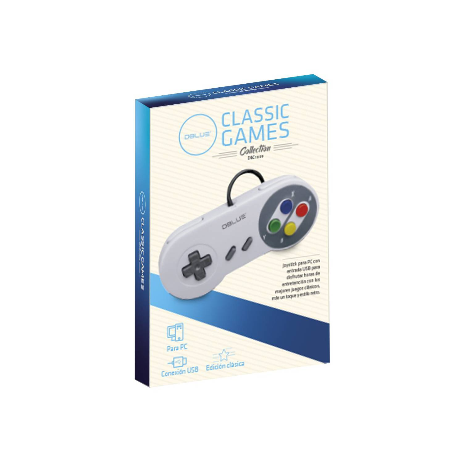 Gamepad USB Retro para Super Nintendo 8 Botones SNES DBC1009