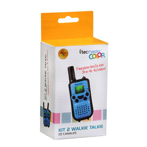 Kit Radios Walkie Talkie Tecmaster 22 Canales Blue
