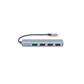 Hub USB-C 3.0 High Speed 5 Gbps Aluminium Flat 4 Puertos USB