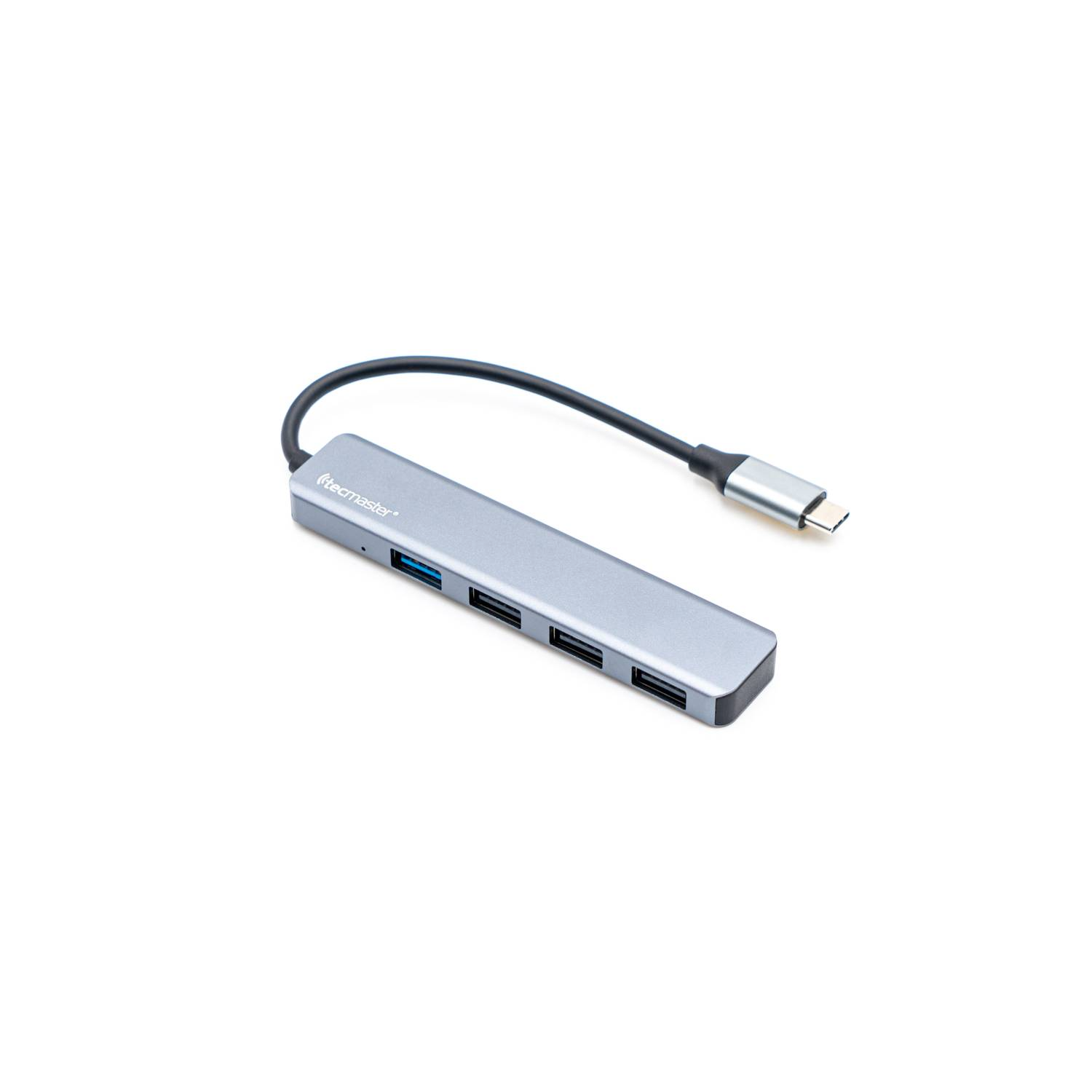Hub USB-C 3.0 High Speed 5 Gbps Aluminium Flat 4 Puertos USB