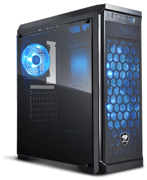 Gabinete Cougar + Lateral Vidrio Templado +3 FAN MX330-G AIR
