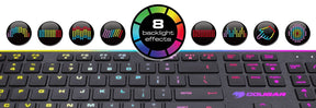 Teclado Gamer Rgb Cougar Vantar Pro Teclas Planas Anti-Ghosting