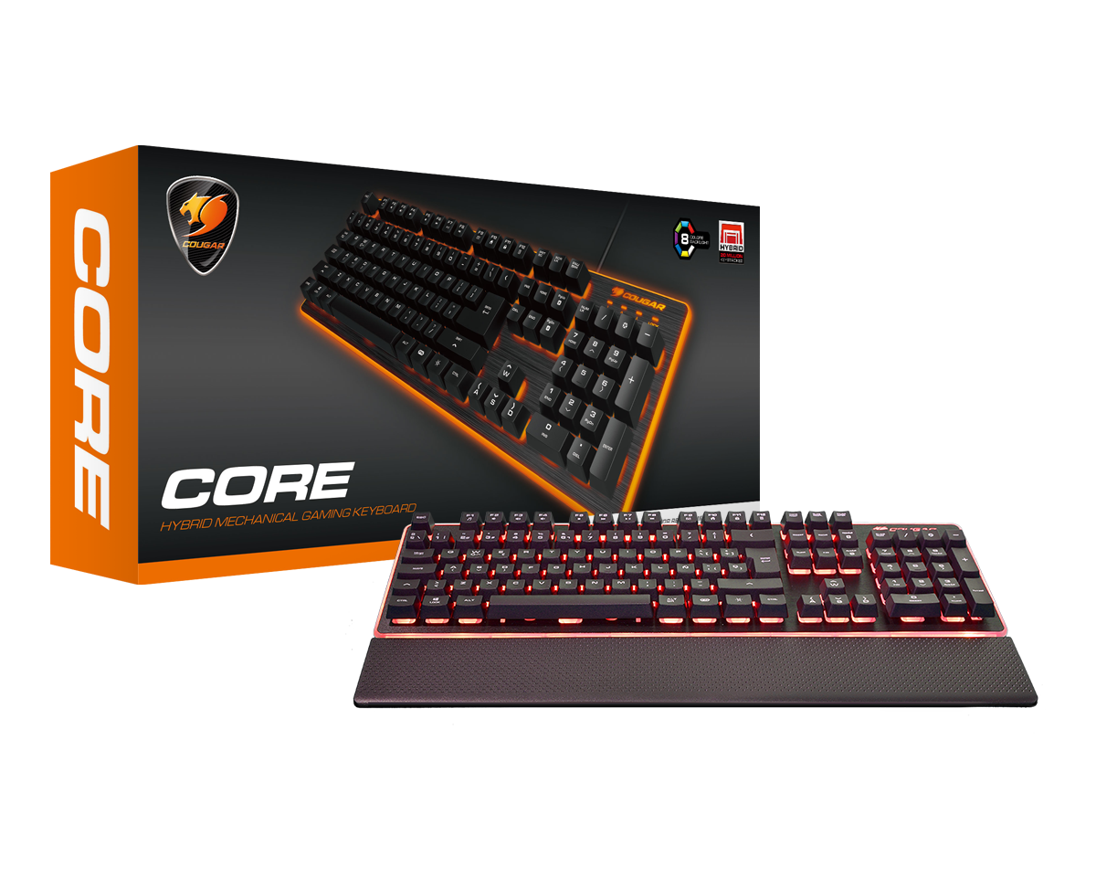 Teclado Cougar Core RGB Hybrid Anti-Ghosting Semi Mecanico