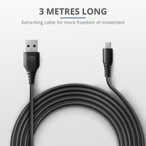 Cable De Datos Trust Type-C a USB para PS5 Carga Rápida 3M
