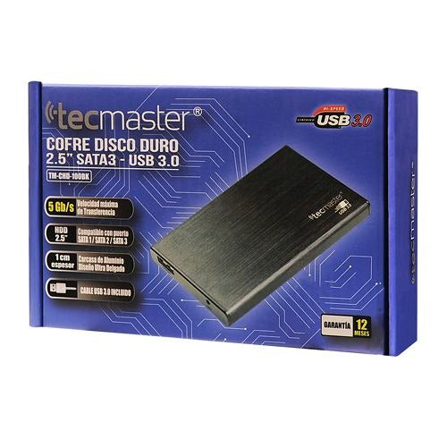 Case Cofre Para Discos SSD/HDD 2.5" Aluminium Usb 3.0 5Gbps