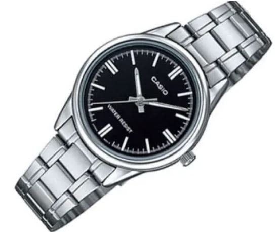 Reloj Casio Mtp-V005D-1Audf Metallico Hombre Cromado