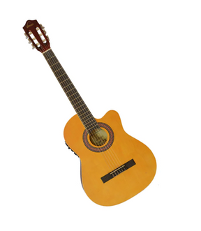 Guitarra Electróacustica 39 Valenciana Color Natural Funda